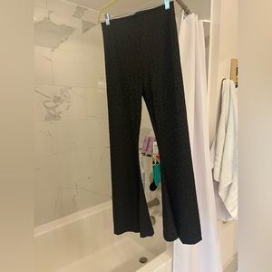 SHOW ME YOUR MUMU - black flare pants in cheetah